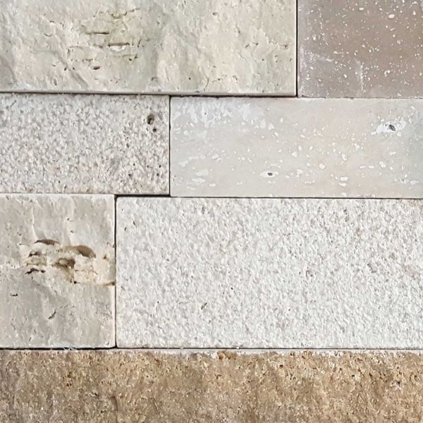 Irregular Mosaic Processing Travertino Romano