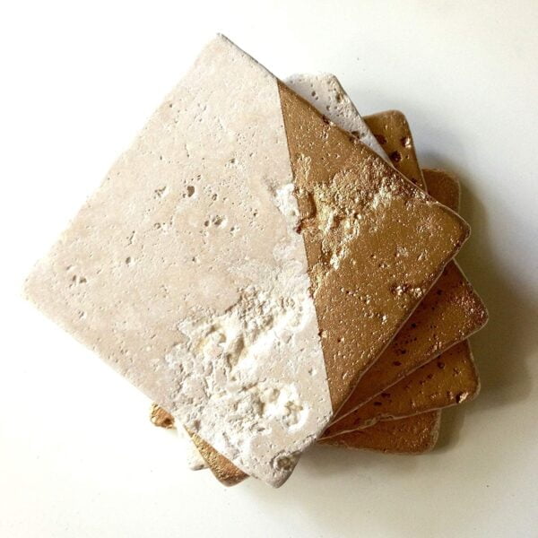 Gold Mosaic Processing Roman Travertine