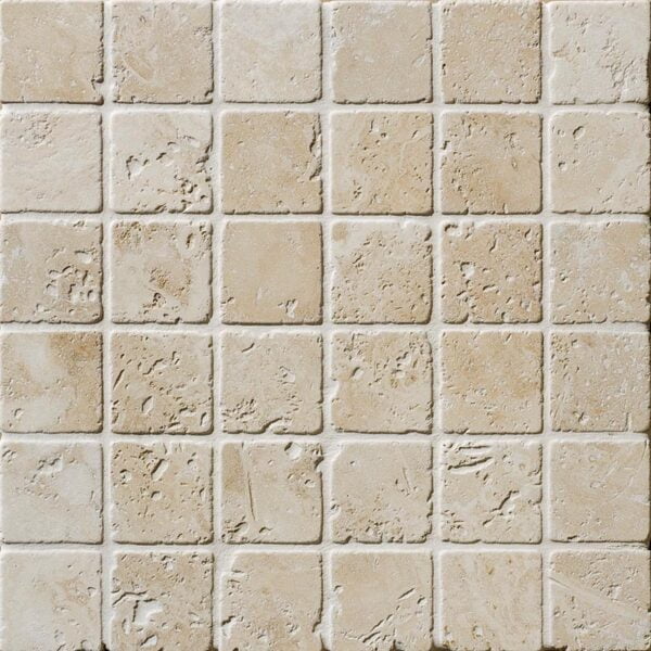 Regular Mosaic Processing Roman Travertine