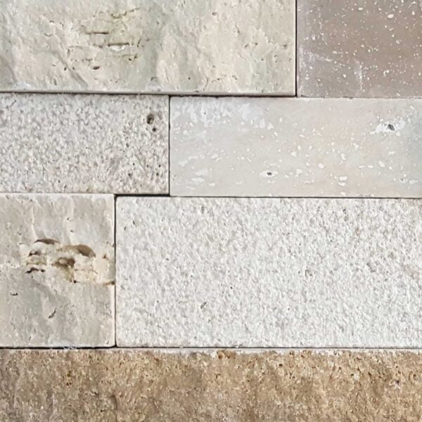 Irregular Mosaic Processing Travertino Romano