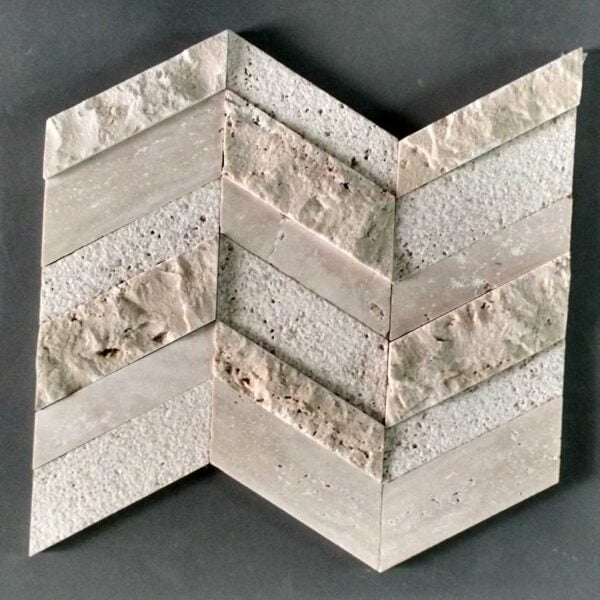 Irregular Mosaic Processing Travertino Romano